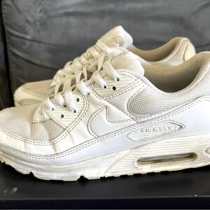 Nike Air Max 90 Men's White Sneakers in used condition